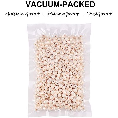 Round Unfinished Wood Beads WOOD-PH0008-14-1