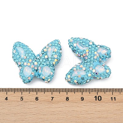 Handmade Polymer Clay Rhinestone Beads CLAY-NH0001-11D-1