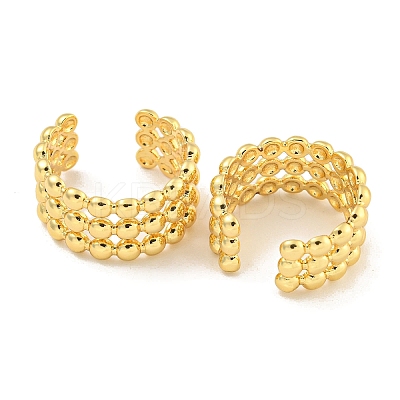 Brass Cuff Earrings EJEW-C104-137G-1