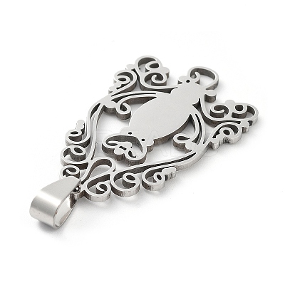 Non-Tarnish 201 Stainless Steel Pendants STAS-A090-12P-1