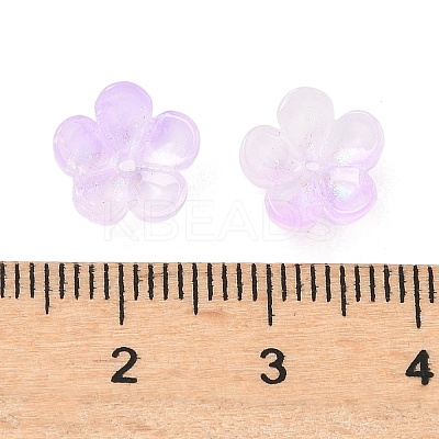 Dyed & Heated Glass Bead Caps GLAA-C042-01B-1