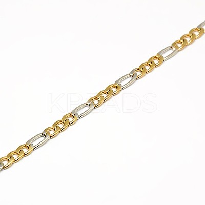 304 Stainless Steel Figaro Chain Necklace Making STAS-A028-N023-1