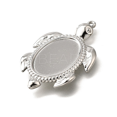 304 Stainless Steel Pendant Cabochon Settings STAS-C122-16B-P-1