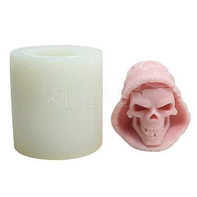Halloween Skull DIY Food Grade Silicone Statue Candle Molds PW-WG77644-01-1