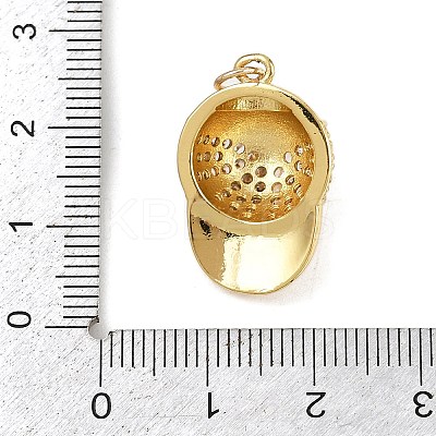 Brass Micro Pave Cubic Zirconia Pendants KK-S526-10G-A-1