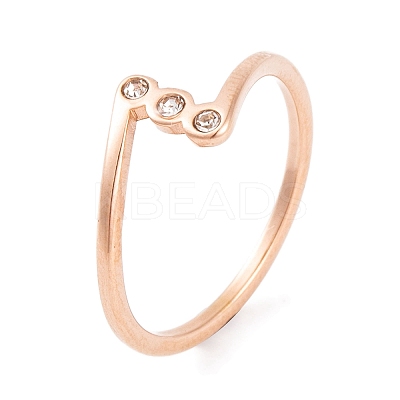 304 Stainless Steel Finger Ring foe Women RJEW-C086-17-RG-1