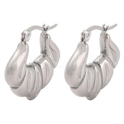 Non-Tarnish 304 Stainless Steel Hoop Earrings EJEW-K259-07P-1