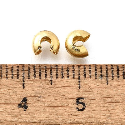304 Stainless Steel Crimp Beads Covers LS-X-STAS-P239-34G-04-1
