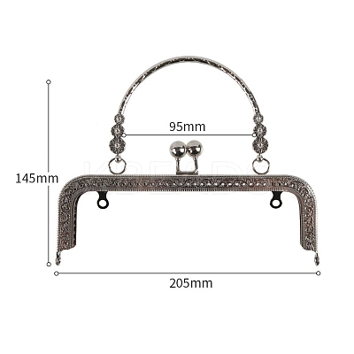 Alloy Kiss Lock Purse Frame Handle PW-WG82AEE-04-1