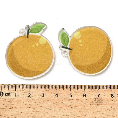 Opaque Printed Acrylic Pendants OACR-I020-06D-1