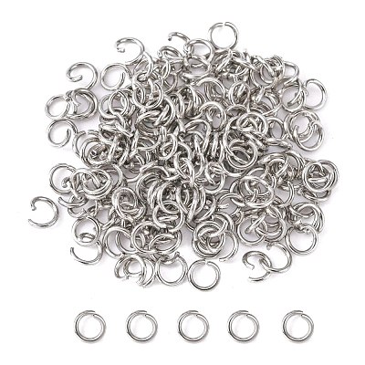 Tarnish Resistant 304 Stainless Steel Open Jump Rings X-STAS-R049-5x0.8mm-1