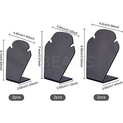 Acrylic Necklace and Earring Displays LS-ODIS-WH0007-12-1