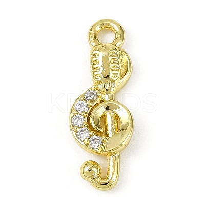 Brass Micro Pave Clear Cubic Zirconia Pendants KK-L238-23G-1