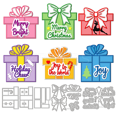 Christmas Theme Carbon Steel Cutting Dies Stencils DIY-WH0309-1215-1