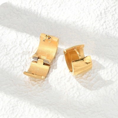 304 Stainless Steel Polishing effect Hoop Earrings EJEW-M001-29B-G-1