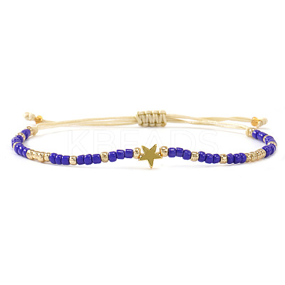 Glass Seed Beads Adjustable Bracelets KO8624-6-1