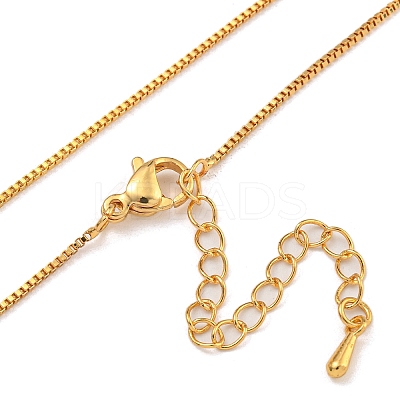 Brass Box Chain Necklaces for Women NJEW-U011-05G-1