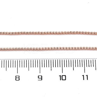 Brass Box Chains Necklaces for Women NJEW-D302-08RG-1