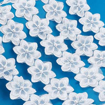 5 Yards Organza Lace Embroidery Costume Accessories DIY-GF0005-18C-1