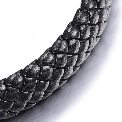 Adjustable Braided PU Leather Cord Bracelets BJEW-P099-11A-1