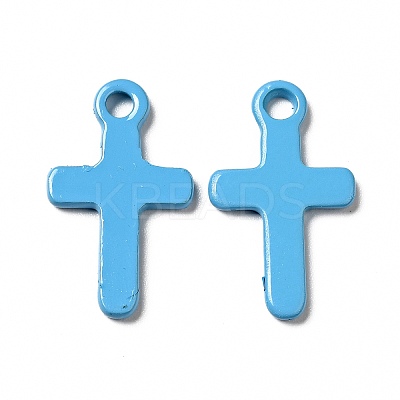 Spray Painted 201 Stainless Steel Pendants STAS-G304-08D-1