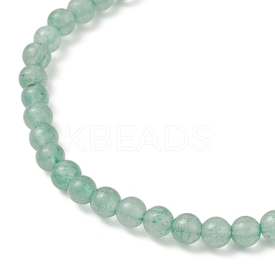 Natural Green Aventurine & Amethyst Round Beaded Stretch Bracelets for Women BJEW-JB11928-02-1