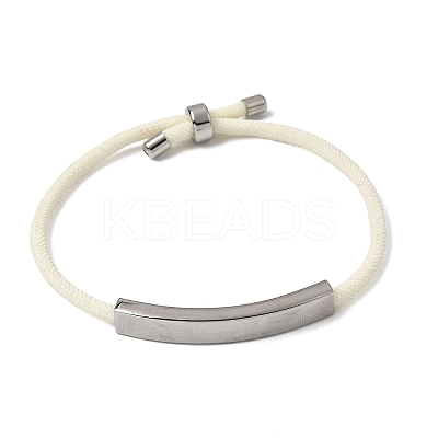 Round Nylon Milan Cord Slider Bracelet Making BJEW-L722-01P-14-1