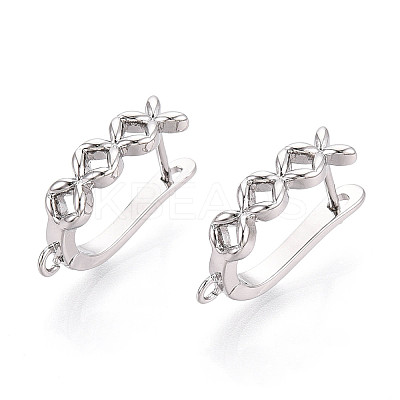 Brass Hoop Earring Findings KK-N267-26P-1