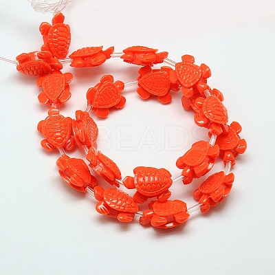 Synthetic Coral Beads Strands CORA-L020-D-M-1