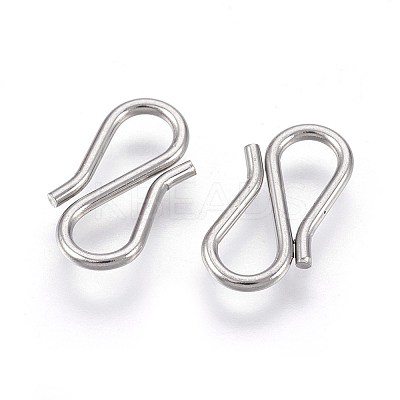Tarnish Resistant 304 Stainless Steel S-Hook Clasps LS-X-STAS-O118-67P-1