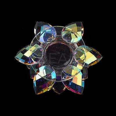 Flower Natural Quartz Crystal Candle Holder Molds AJEW-H154-02B-1