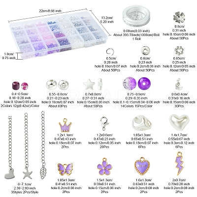 DIY Glass & CCB & ABS Plastic Imitation Pearl Beads Bracelets Mkaing Kits DIY-FS0007-17-1