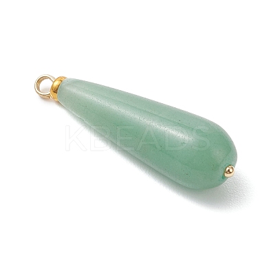 Natural Green Aventurine Pendants PALLOY-JF04760-02-1