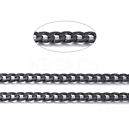 304 Stainless Steel Cuban Link Chains CHS-D032-02B-1