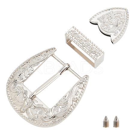Belt Zinc Alloy Buckle Sets FIND-WR0011-02P-1
