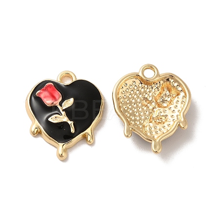 Rack Plating Alloy Enamel Pendants LS-ENAM-O050-05G-A-1