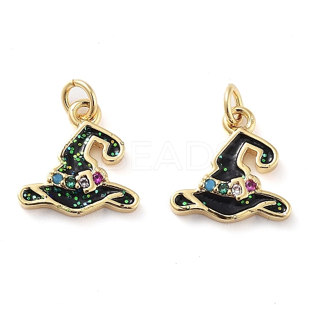 Rack Plating Brass Micro Pave Colorful Grade AAA Cubic Zirconia Pendants KK-M280-07G-1
