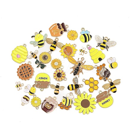 Alloy Enamel Pendants FIND-G100-02G-1