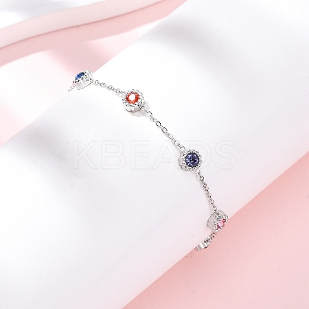 304 Stainless Steel Link Bracelets BJEW-A047-01P-02-1