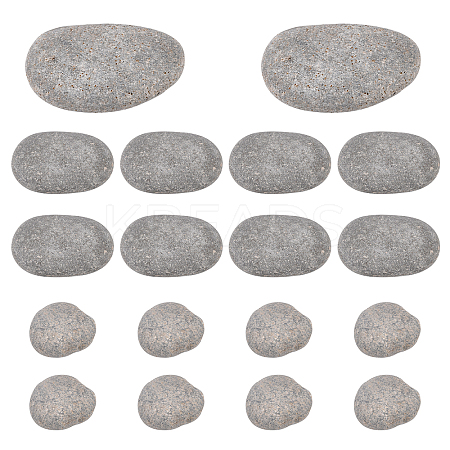 20Pcs 3 Styles Oval Painting Rocks DIY-FH0003-79-1
