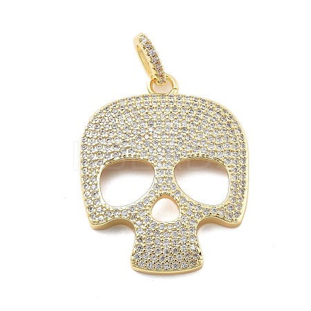 Brass Micro Pave Cubic Zirconia Pendants KK-L209-102G-02-1