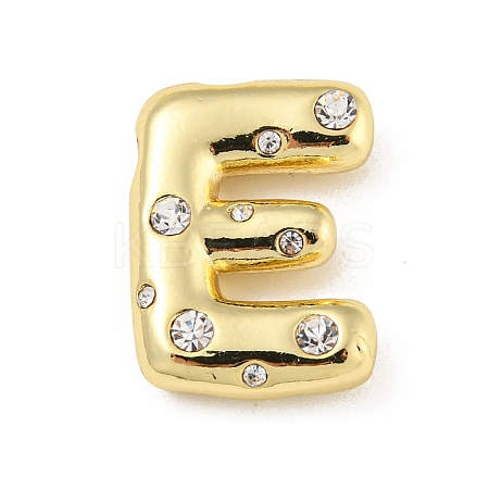 Brass Micro Pave Clear Cubic Zirconia Pendants KK-E093-04G-E-1