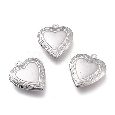 Tarnish Resistant 316 Stainless Steel Locket Pendants STAS-Z010-03A-1