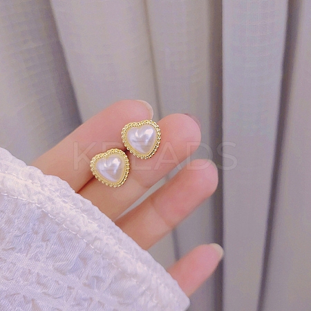 Alloy Imitation Pearl Stud Earrings for Women WG29476-53-1