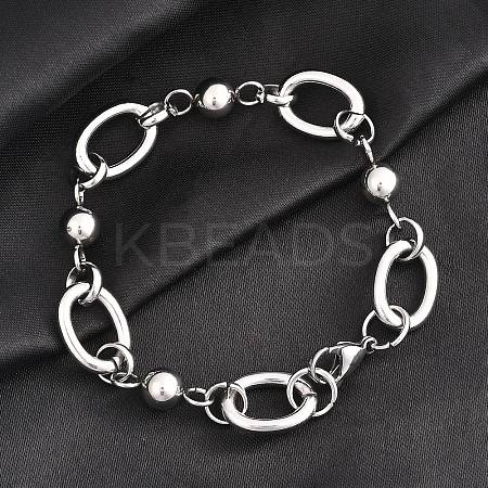 Tarnish Resistant 304 Stainless Steel Chain Bracelets BJEW-L661-09P-1