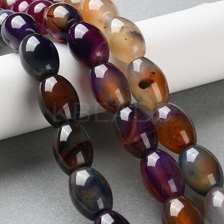 Natural Agate(Dyed & Heated) Beads Strands G-M446-D01-01A-1