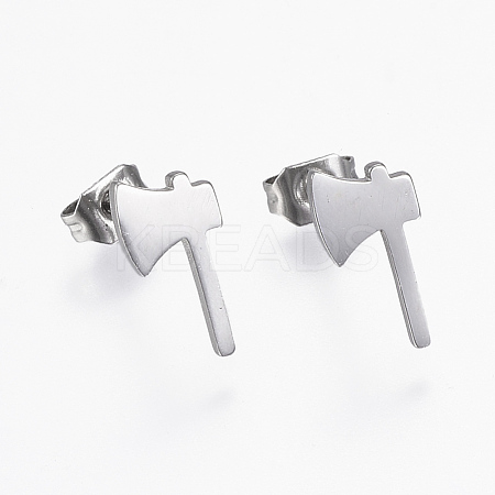 304 Stainless Steel Stud Earrings EJEW-H350-04P-1