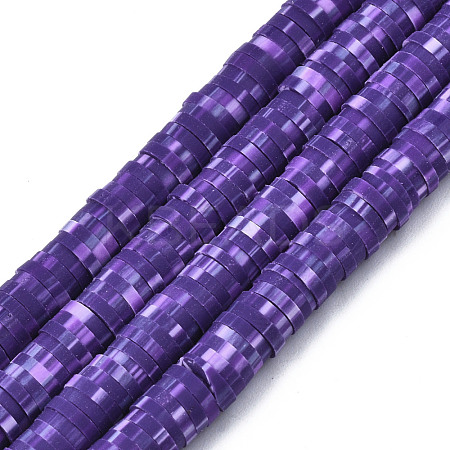 Handmade Polymer Clay Beads Strands CLAY-R089-6mm-161-1
