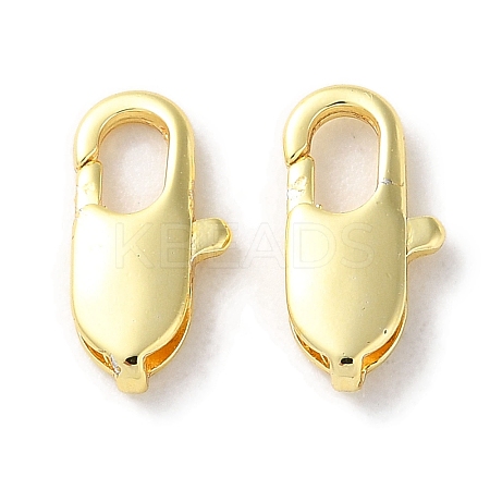 Rack Plating Brass Lobster Claw Clasps KK-F090-23G-01-1