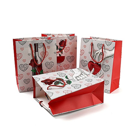 4 Colors Valentine's Day Love Paper Gift Bags CARB-D014-01D-1